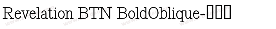 Revelation BTN BoldOblique字体转换